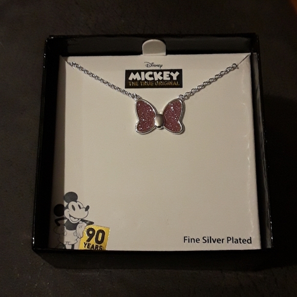 NWT Disney 90yrs Minnie Necklace With Bow - Picture 2 of 3